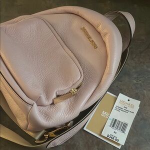 Michael Kors Blush Pink Leather Backpack